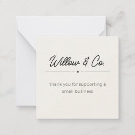 Minimalist Modern Small Business Thank You Card Notitiekaartje