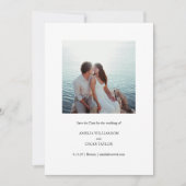 Minimalist Modern Square Photo Stylish Simple Save The Date (Voorkant)