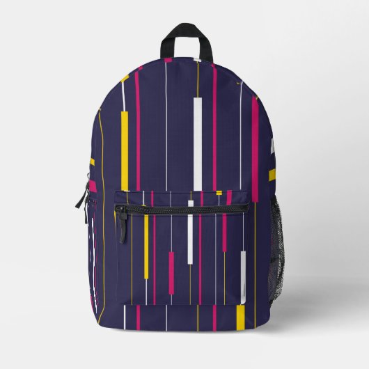 Minimalist Modern Stripes Backpack Bedrukte Rugzak (Voorkant)