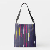 Minimalist Modern Stripes Crossbody Tas (Achterkant)