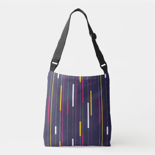 Minimalist Modern Stripes Crossbody Tas (Voorkant)