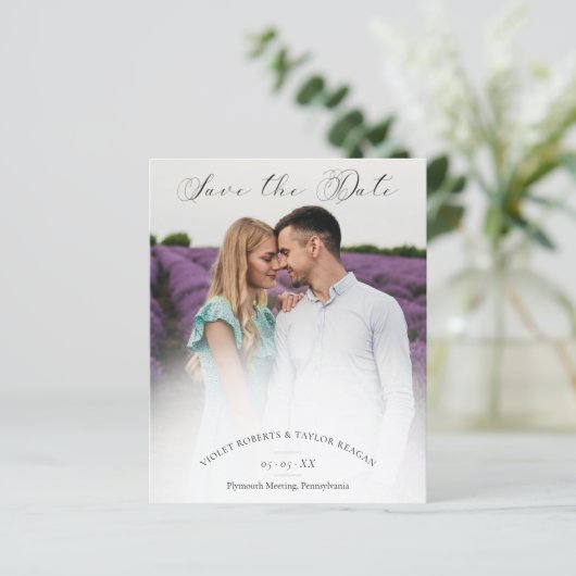 Minimalist Modern Typography Script Wedding Photo (Staand voorkant)