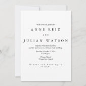 Minimalist Modern Wedding Invitation with a photo (Dos)
