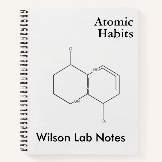 Minimalist Molecular Bond | Sophisticated Science Notitieboek (Voorkant)