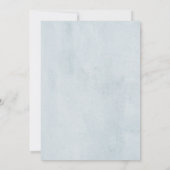 Minimalist Monogram Dusty Blue Wedding Invitation (Dos)