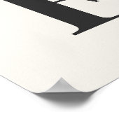 Minimalist Monogram Poster | Gray & Ivory Initial  (Coin)