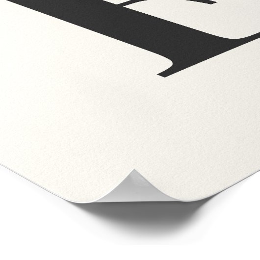 Minimalist Monogram Poster | Gray & Ivory Initial  (Coin)