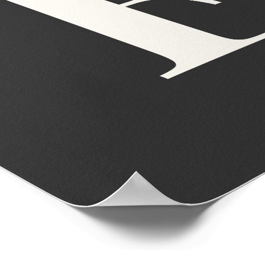 Minimalist Monogram Poster | Gray & Ivory Initial  (Coin)