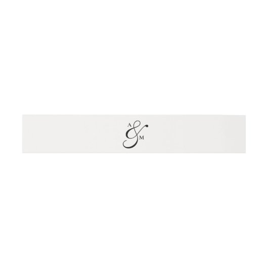 Minimalist Monogram Script Ampersand Uitnodigingen Wikkel (Vlak)