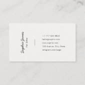 Minimalist Monogram Script Pet Sitting Visitekaartje (Achterkant)