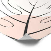 Minimalist monstera line art poster (Hoek)