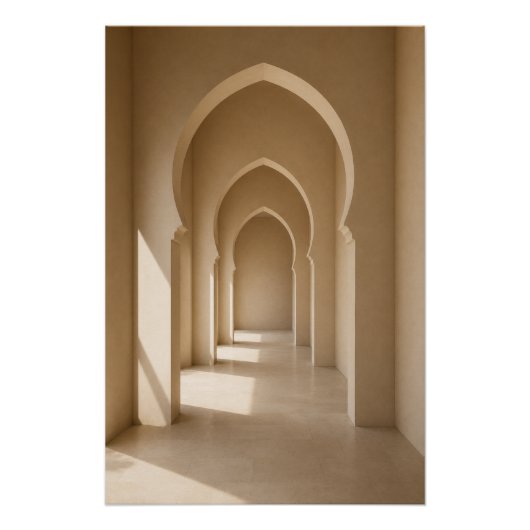 Minimalist Moroccan Architecture Poster Print (Devant)