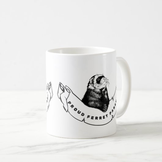 Minimalist mug for ferret enthusiasts (Devant droit)