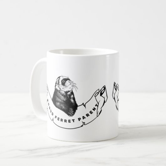 Minimalist mug for ferret enthusiasts (Devant gauche)