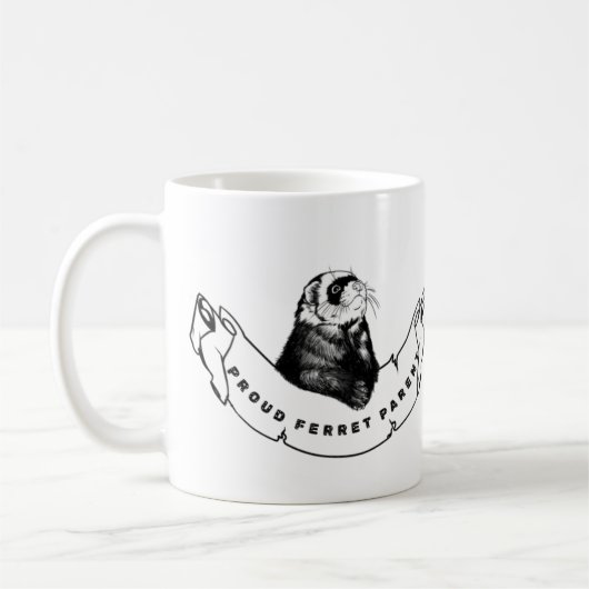 Minimalist mug for ferret enthusiasts (Gauche)