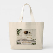 Minimalist Nature Landscape Canvas Tote Bag (Dos)