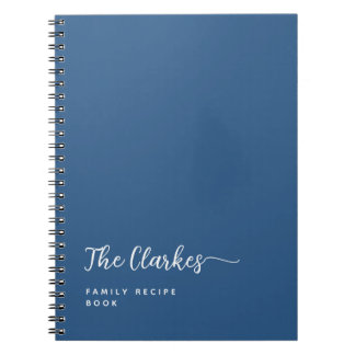 Minimalist Navy Blue Family Stationery Notitieboek