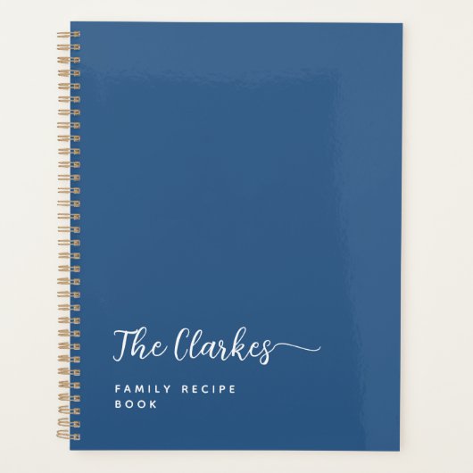 Minimalist Navy Blue Family Stationery Planner (Voorkant)