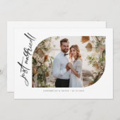 Minimalist net getrouwd aankondiging (Voorkant / Achterkant)