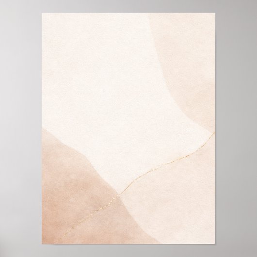 Minimalist Neutral Abstract Wall Art Poster – Beig (Devant)