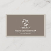 Minimalist Neutral Beige Beauty Loyalty Card (Achterkant)