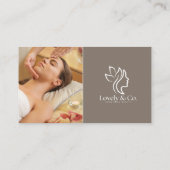 Minimalist Neutral Beige Beauty QR code Visitekaartje (Achterkant)