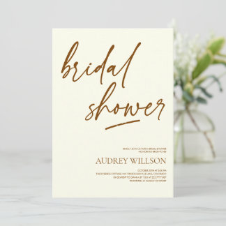 Minimalist Neutral Bridal Shower Invitation
