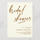 Minimalist Neutral Bridal Shower Invitation (Devant)