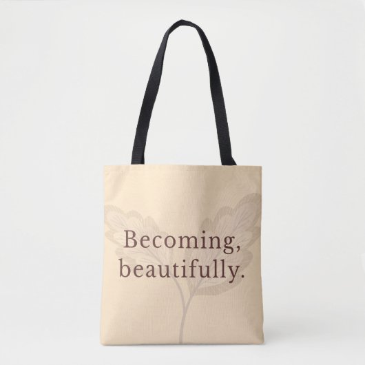 Minimalist Neutral Tote Bag | Modern Feminine Gift (Devant)