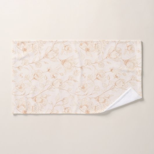 Minimalist Neutral Wildflower (Serviette à main)