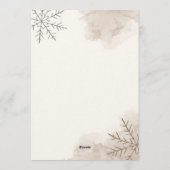Minimalist Neutral Winter Birthday Invitation Kaart (Achterkant)