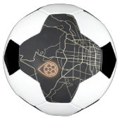 Minimalist NYC Soccer Map Pin Line Art (Tourné)