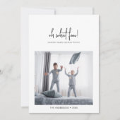 Minimalist Oh What Fun Christmas Feestdagenkaart (Voorkant)