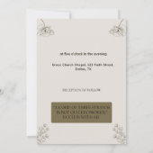 Minimalist Olive Green & Cream Wedding Invitation (Dos)