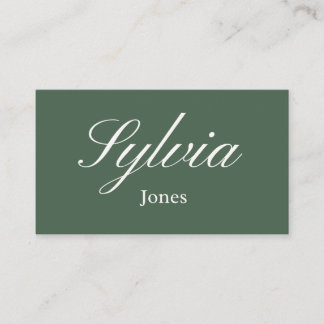 Minimalist olive green Wedding place cards Plaatskaartje