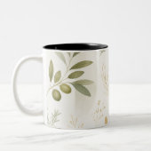 Minimalist Olive & Rosemary Botanical Mug (Gauche)