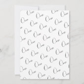 Minimalist One  Custom Photo First Birthday Kaart (Achterkant)