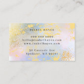 Minimalist Opal Stone Elegant Modern Visitekaartje (Achterkant)