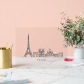 Minimalist Paris Skyline Line Art (Mariage)