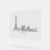 Minimalist Paris Skyline Line Art (Angle)