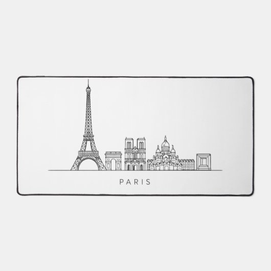Minimalist Paris Skyline Line Art (Recto)