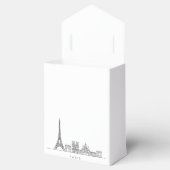 Minimalist Paris Skyline Line Art Bedankdoosjes (Geopend)