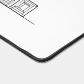 Minimalist Paris Skyline Line Art Bureaumat (Hoek)