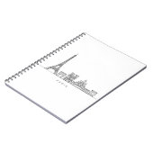 Minimalist Paris Skyline Line Art Notitieboek (Linkerzijde)