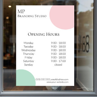 Minimalist Pastel Branding Design Raamsticker