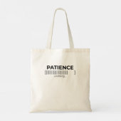 Minimalist Patience Loading Typography Bar Tote  Bag (Achterkant)