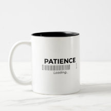 Minimalist Patience Loading Typography Bar