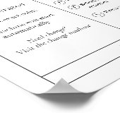 Minimalist Payment Instructions Poster Wall Sign (Coin)