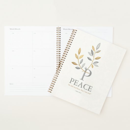 Minimalist "Peace" with Gold Foil Botanica design (Devant avec enveloppe)