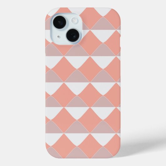 Minimalist Peach Geometric Pattern Case-Mate iPhone Case (Achterkant)